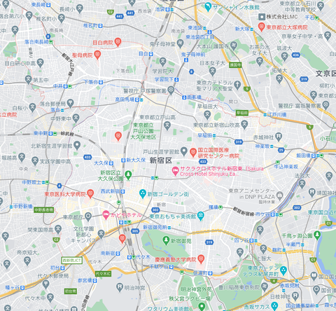 新宿区Map